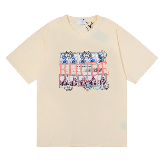 RHUDE COCONUT TREE BEIGE T-SHIRT