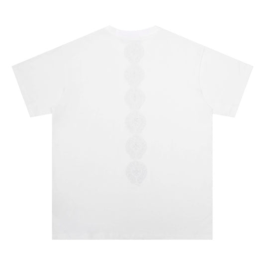CHROME HEARTS MULTIPLE BACK LOGOS WHITE T-SHIRT