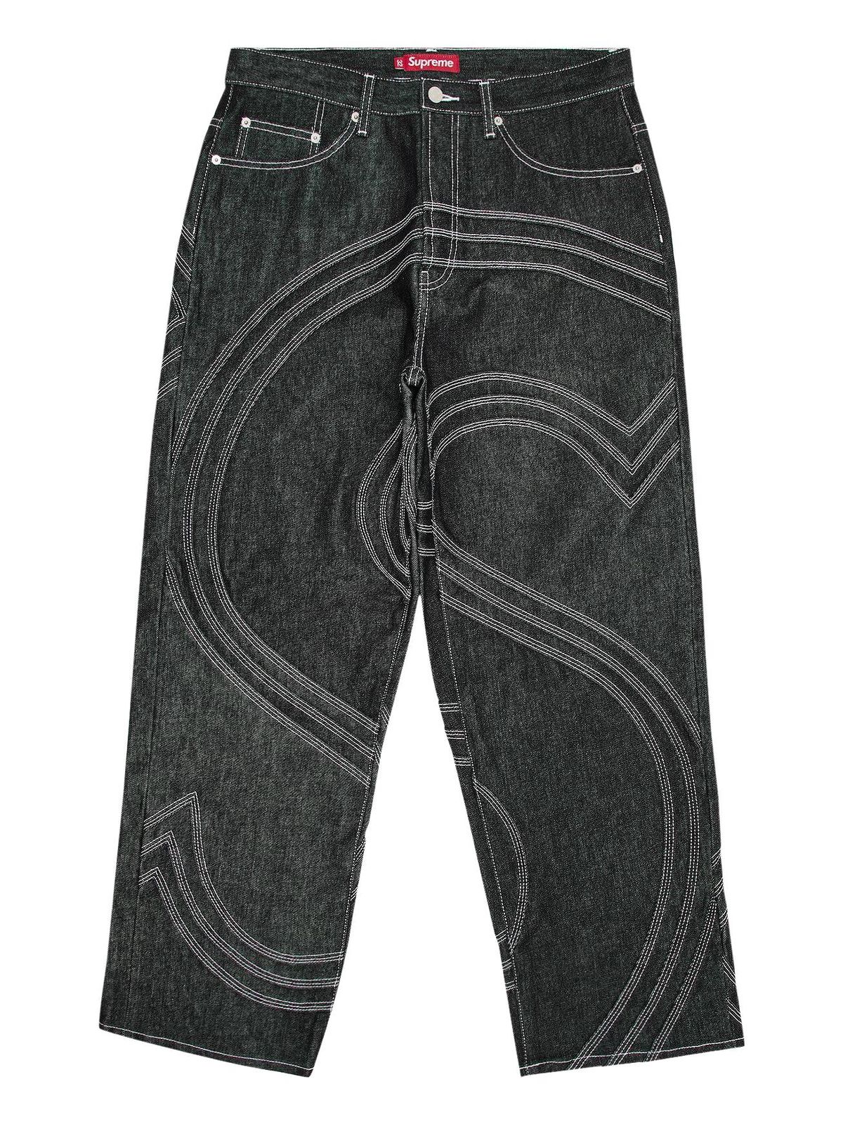 SUPREME S LOGO RIGID BAGGY JEAN