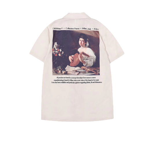 OFF WHITE PAINTING BEIGE SHIRT