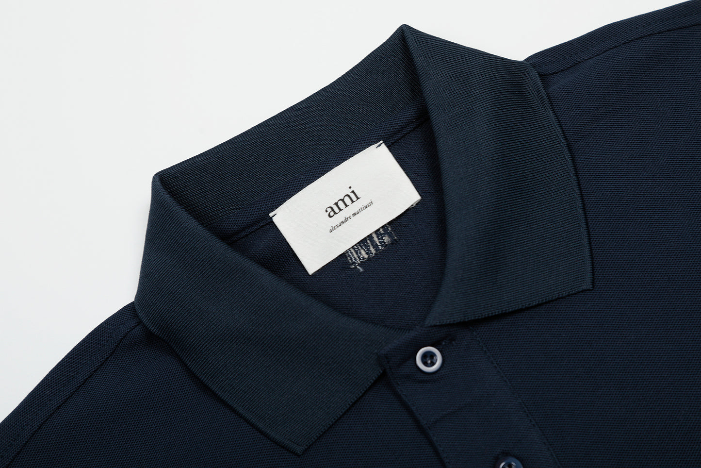 AMI PARIS BLUE AND RED POLO T-SHIRT
