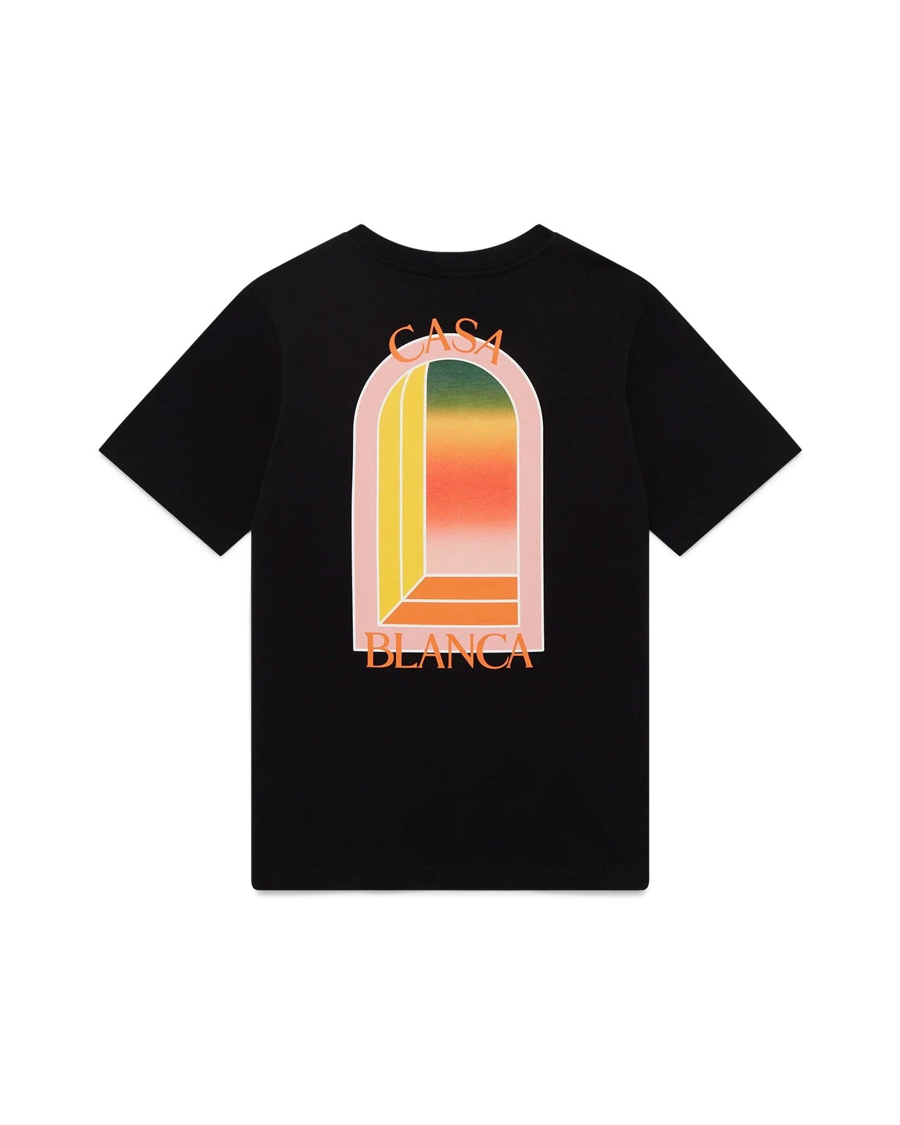 CASABLANCA GRADIENT L ARCHE BLACK T-SHIRT