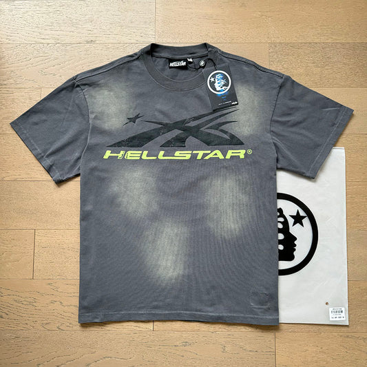 HELLSTAR SPORT CORE LOGO GREY-GREEN T-SHIRT