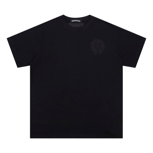 CHROME HEARTS MULTIPLE BACK LOGOS BLACK T-SHIRT