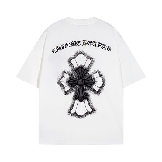 CHROME HEARTS FADE LOGO WHITE T-SHIRT