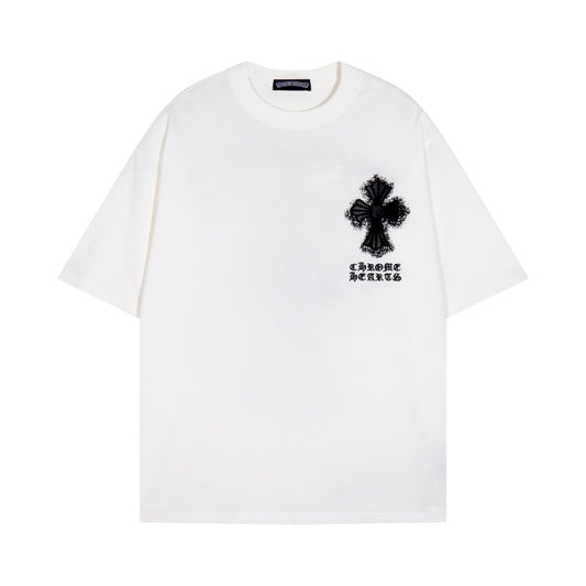 CHROME HEARTS FADE LOGO WHITE T-SHIRT