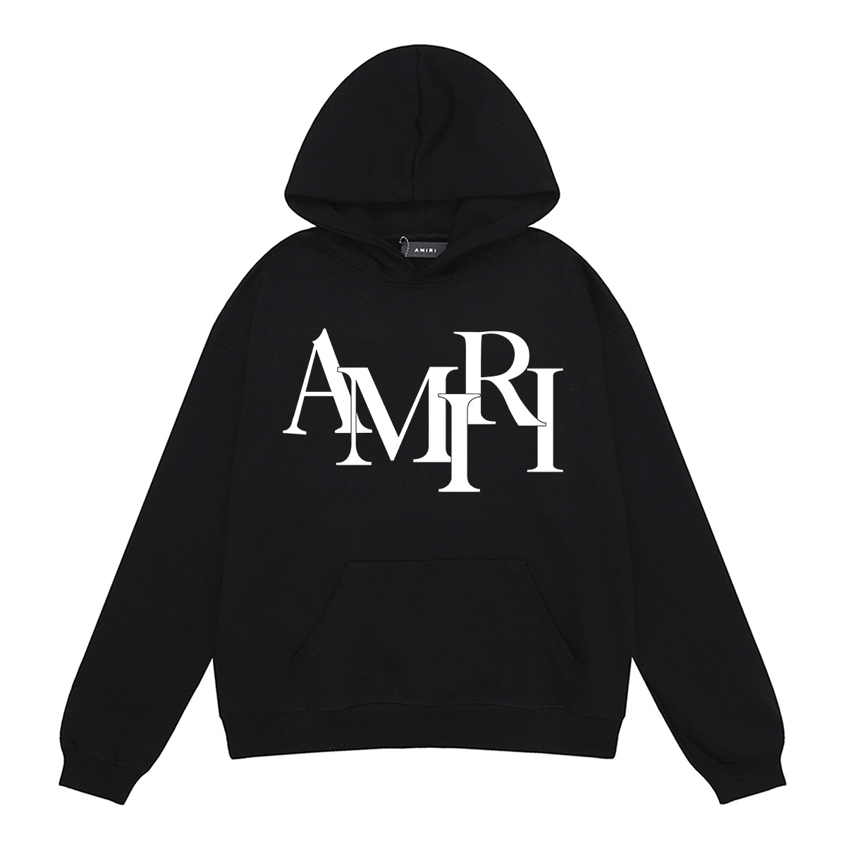 AMIRI STRAGGERED BLACK HOODIE