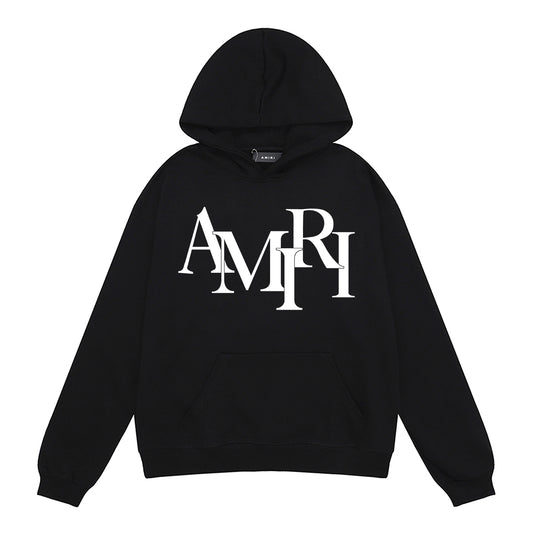 AMIRI STRAGGERED BLACK HOODIE