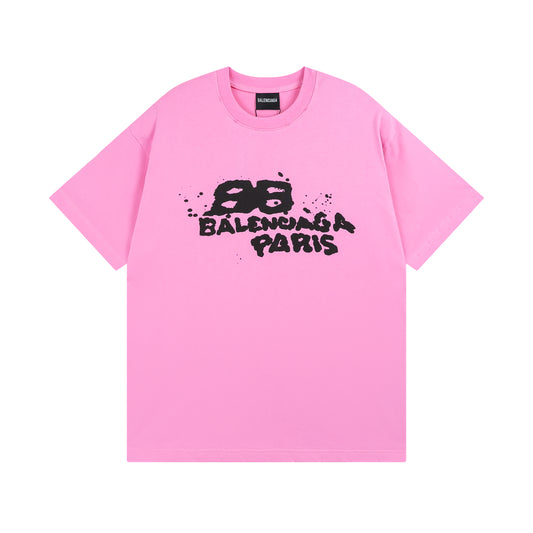BALENCIAGA HAND DROWN PINK T-SHIRT
