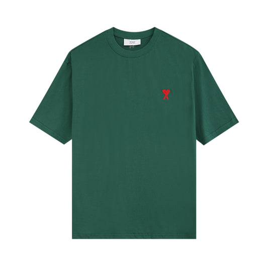 AMI PARIS BASIC GREEN T-SHIRT
