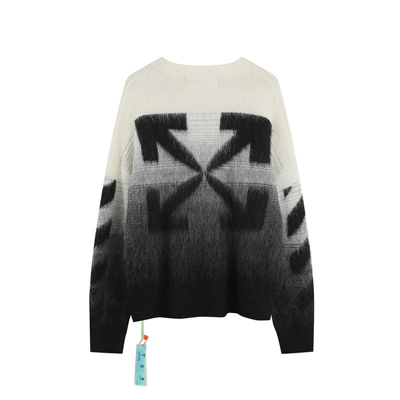 OFF WHITE BLACK GRADIENT SWEATER