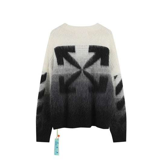 OFF WHITE BLACK GRADIENT SWEATER