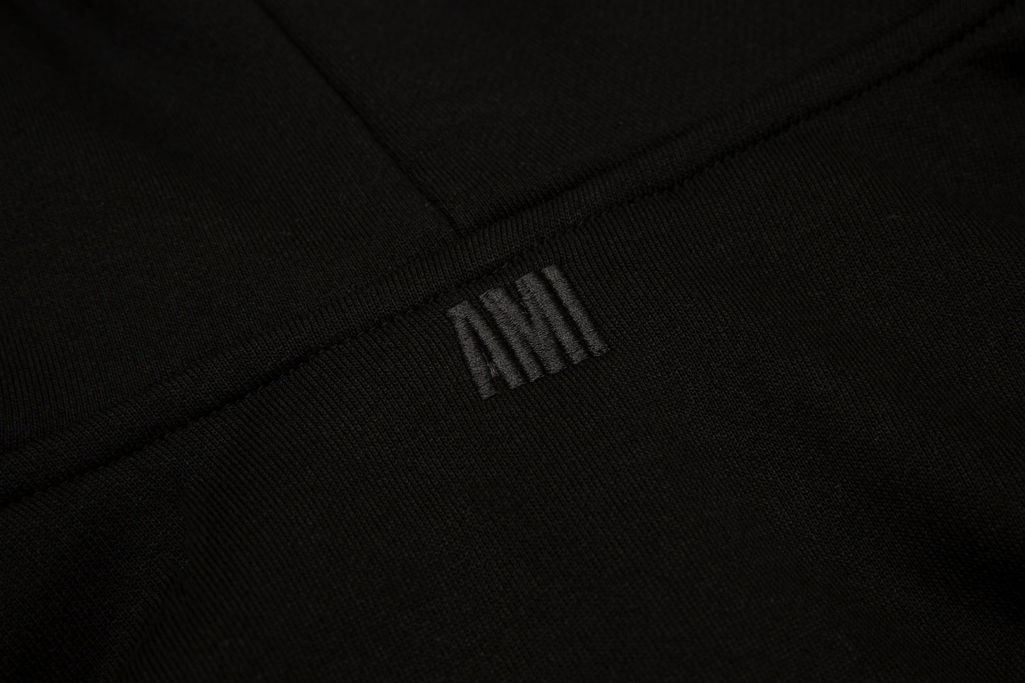 AMI PARIS ZIP FULL BLACK HOODIE