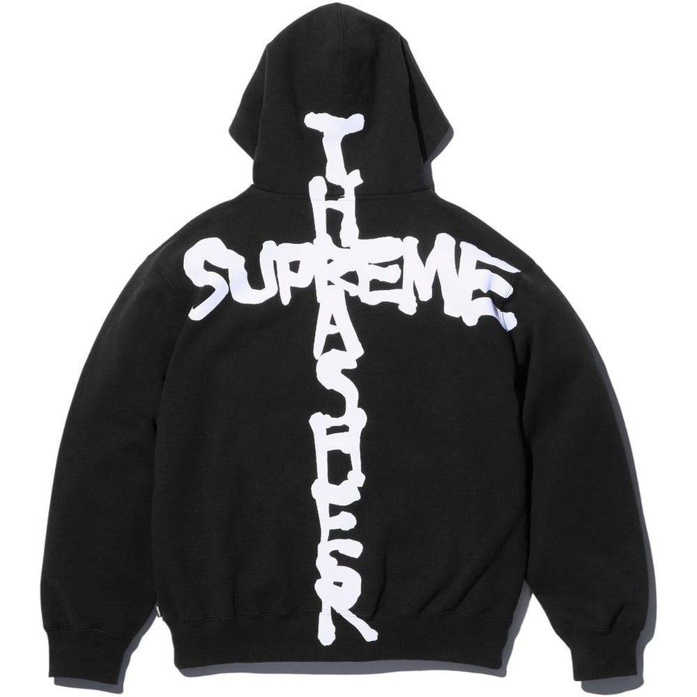 SUPREME X TRASHER BLACK ZIP HOODIE