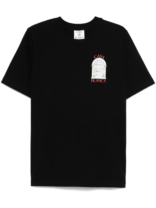 CASABLANCA LE PASSAGE BLACK T-SHIRT