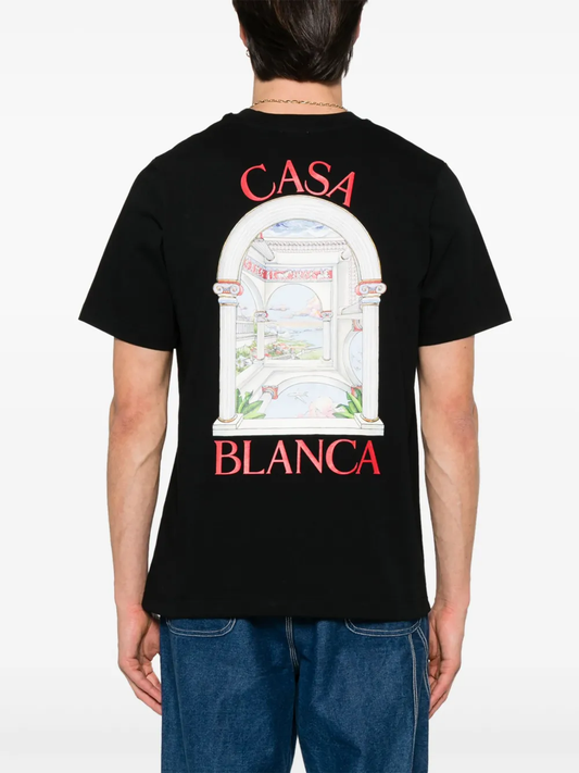 CASABLANCA LE PASSAGE BLACK T-SHIRT