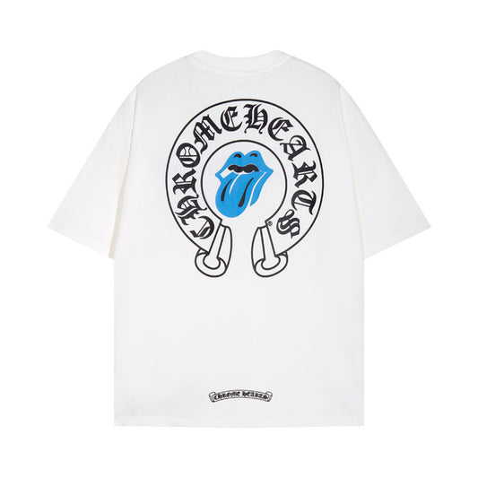 CHROME HEARTS ROLLING STONES WHITE T-SHIRT