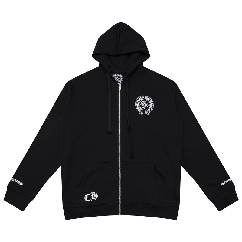 CHROME HEARTS LOS ANGELES ZIP BLACK HOODIE