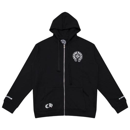 CHROME HEARTS LOS ANGELES ZIP BLACK HOODIE