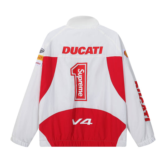 SUPREME X DUCATI WHITE TRACK JACKET