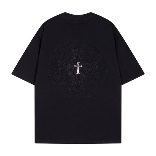 CHROME HEARTS RELIEVED LOGO BLACK T-SHIRT