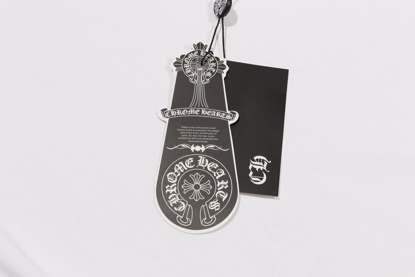 CHROME HEARTS LONG SLEEVE BLACK AND WHITE T-SHIRT