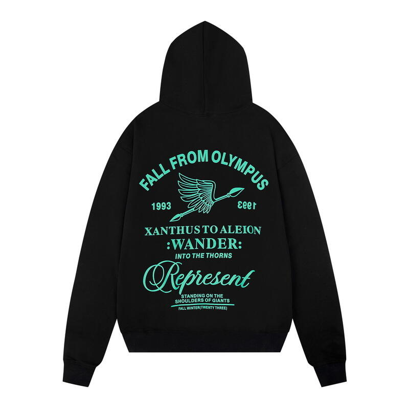 REPRESENT OLYMPUS BLACK HOODIE
