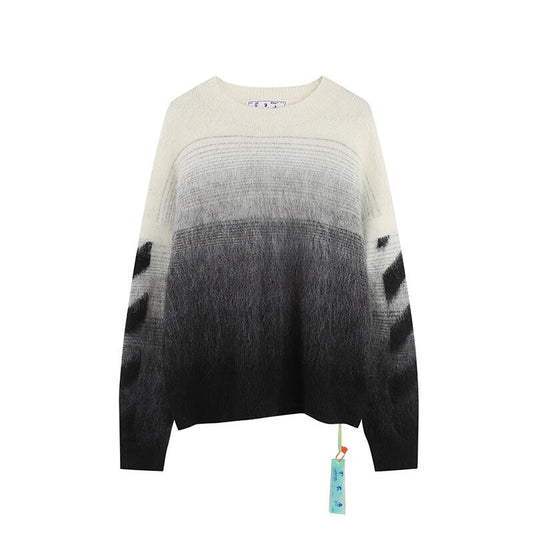 OFF WHITE BLACK GRADIENT SWEATER