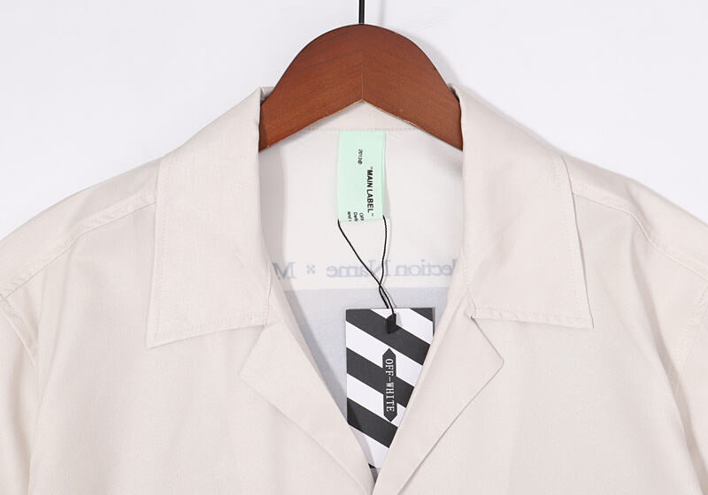 OFF WHITE PAINTING BEIGE SHIRT