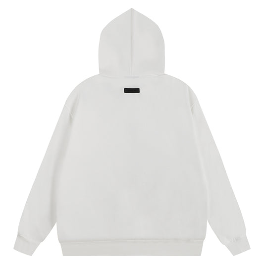FEAR OF GODS ESSENTIALS CLOUD DANCER WHITE HOODIE