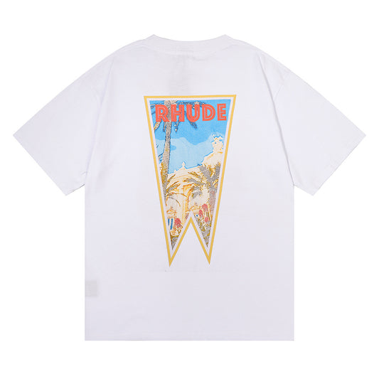 RHUDE COCONUT TREE WHITE T-SHIRT