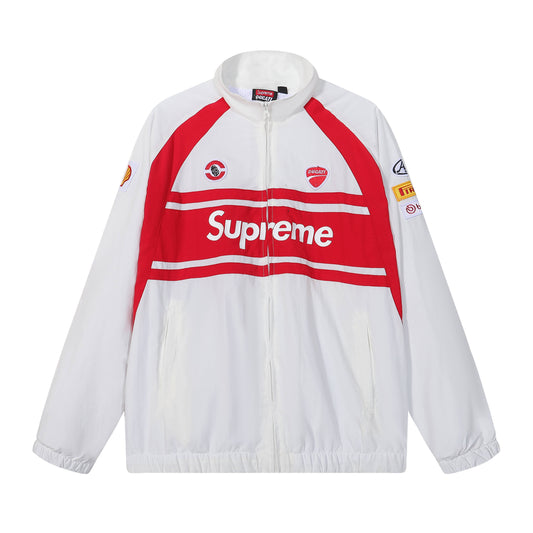 SUPREME X DUCATI WHITE TRACK JACKET