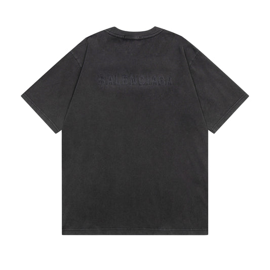 BALENCIAGA BASIC WASHED BLACK T-SHIRT