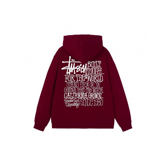 STUSSY CALIFORNIA GROWN RED HOODIE