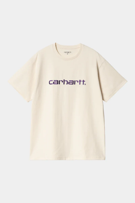 CARHARTT BASIC BEIGE AND PURPLE T-SHIRT