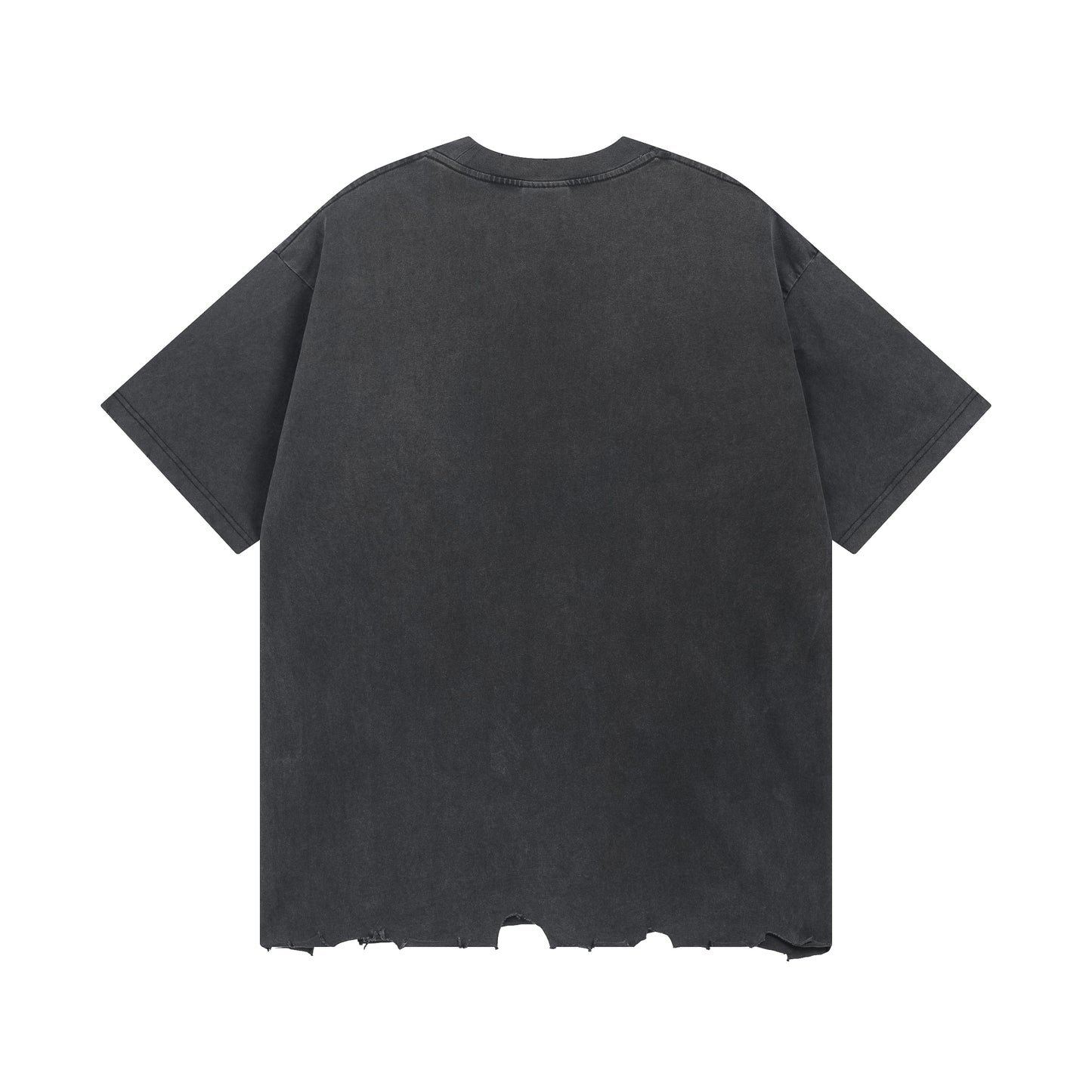 BALENCIAGA EMBROIDERED LOGO BLACK T-SHIRT
