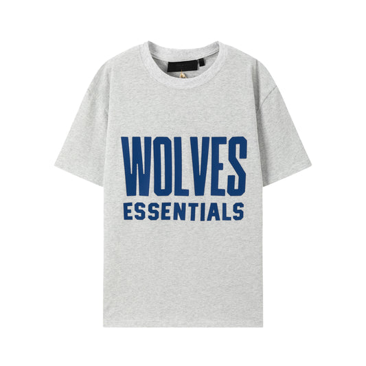 FEAR OF GODS ESSENTIALS NBA WOLVES GREY TEE