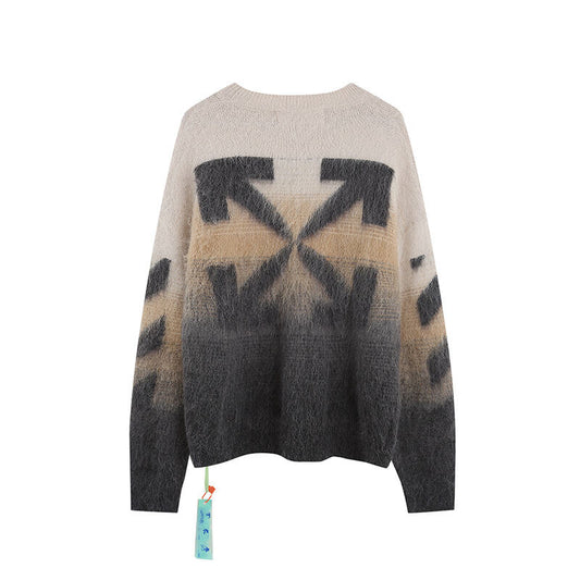 OFF WHITE GRADIENT EFFECT SWEATER