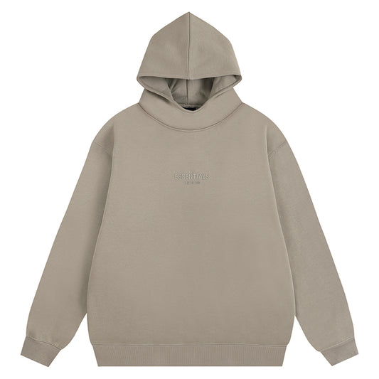 FEAR OF GODS ESSENTIALS CLOUD DANCER HOODIE LIGHT BROWN