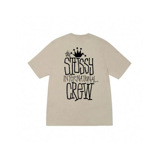 STUSSY THE CREW BEIGE T-SHIRT