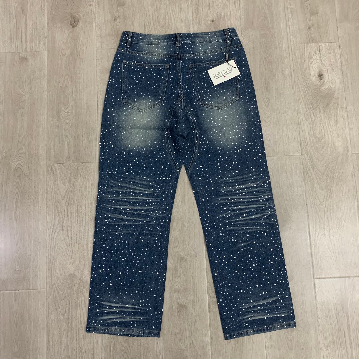 VALE FOREVER DENIM JEANS FULL RHINESTONE