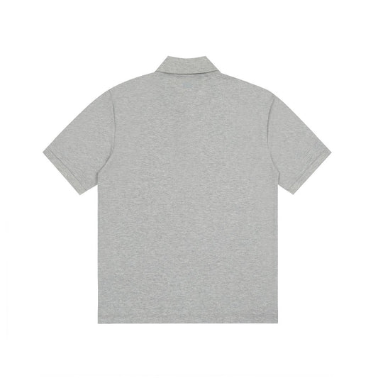 AMI PARIS FULL GREY POLO T-SHIRT