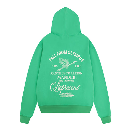 REPRESENT OLYMPUS GREEN HOODIE