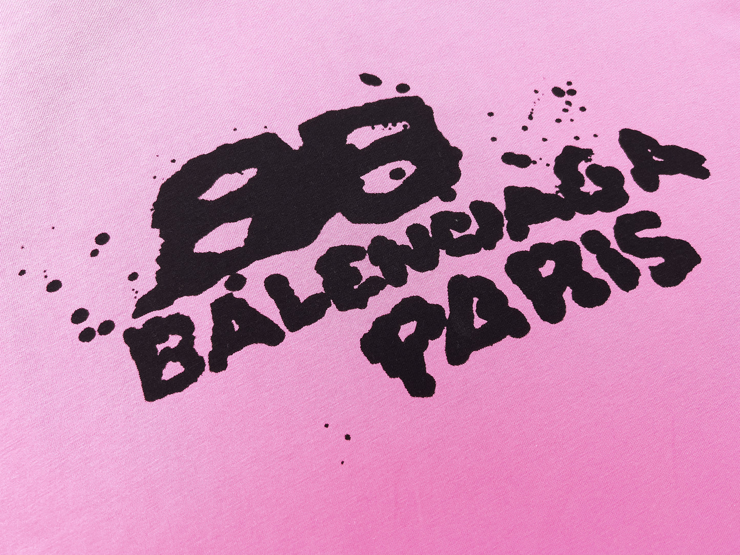 BALENCIAGA HAND DROWN PINK T-SHIRT