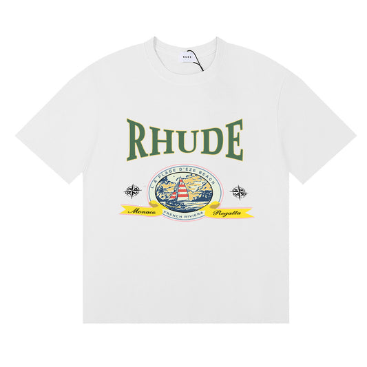 RHUDE MONACO REGATTA WHITE T-SHIRT