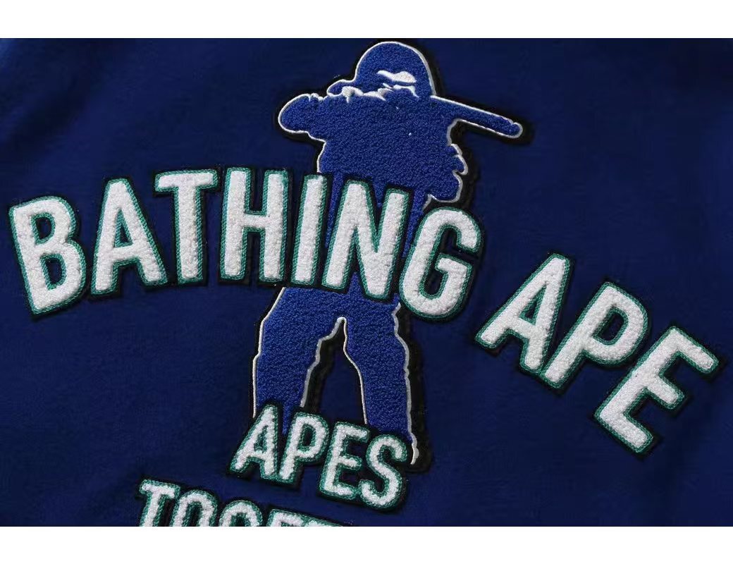 BAPE BLUE VARSITY JACKET