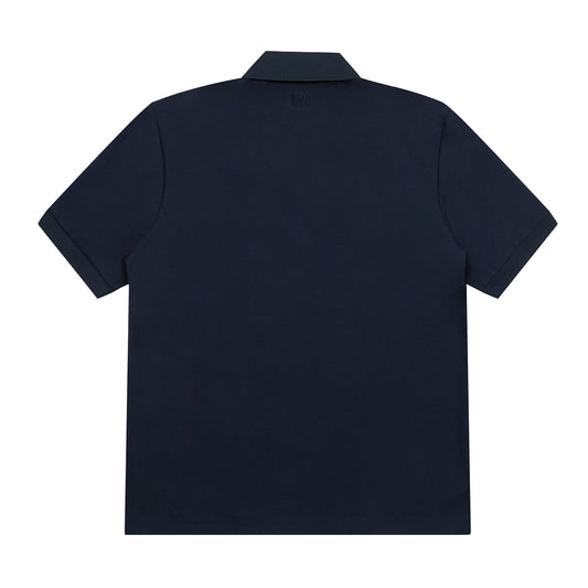 AMI PARIS BLUE AND RED POLO T-SHIRT