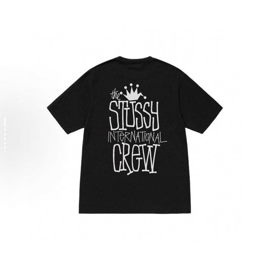 STUSSY THE CREW BLACK T-SHIRT