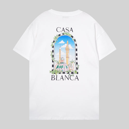 CASABLANCA VUE DE DAMAS WHITE T-SHIRT