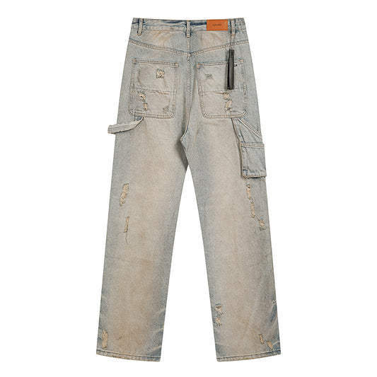 AMIRI CARPENTER STRAIGHT - LEG DISTRESSED JEANS